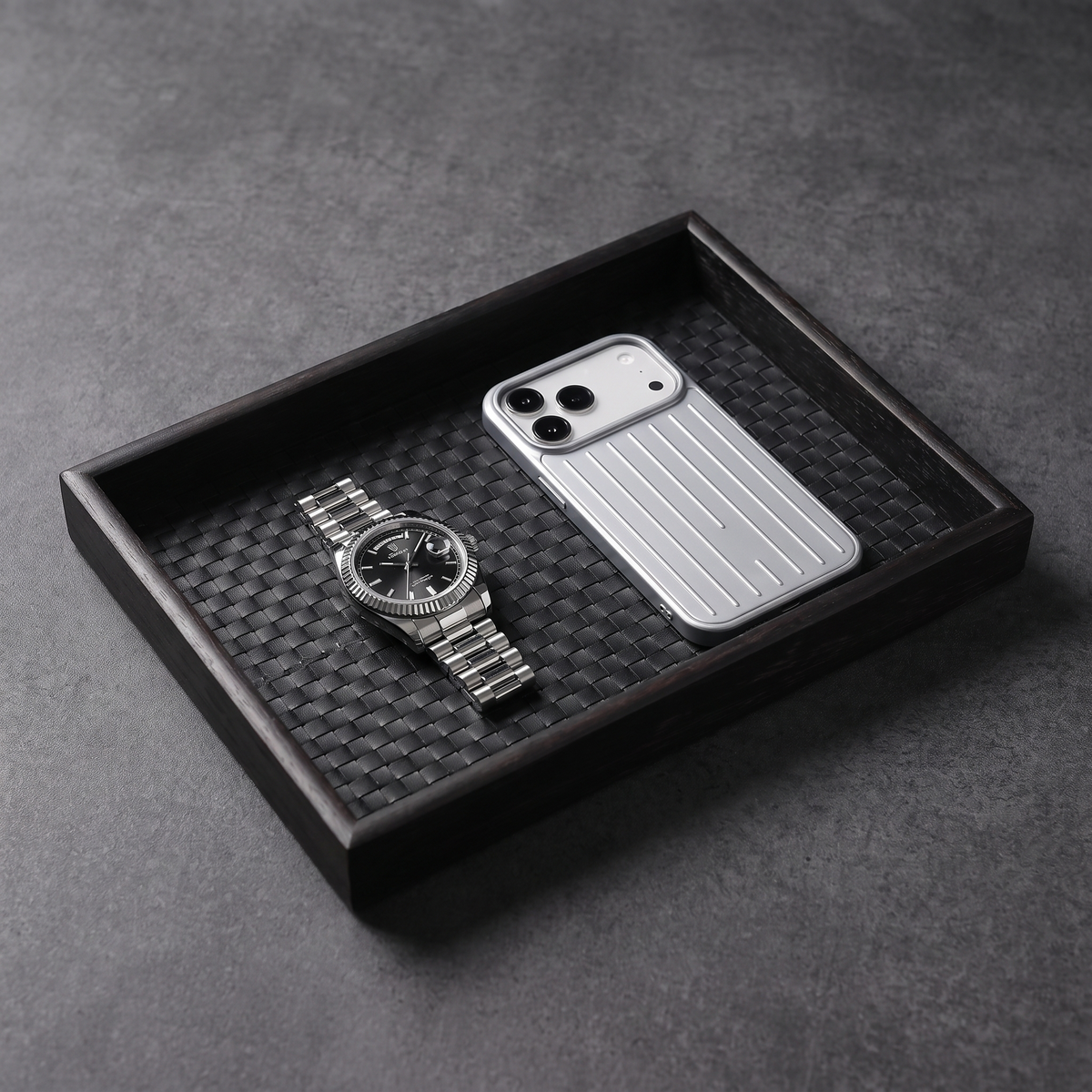 STILL — Woven-Texture Valet Tray