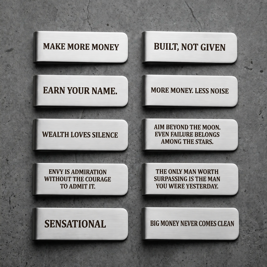 STATEMENT — Engraved Money Clip