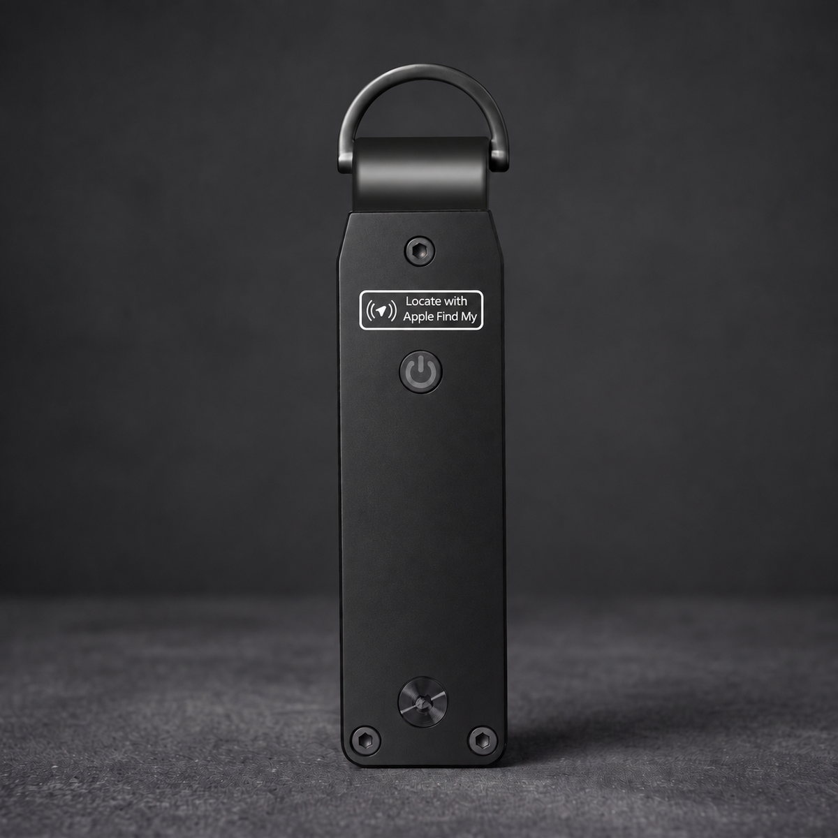 TRACE, portachiavi smart nero — vista frontale